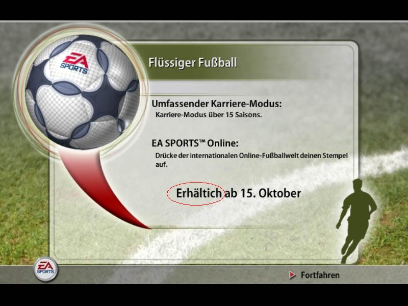 Peinlicher Tippfehler im Demo zu Fifa Football 2005