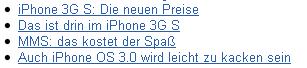 iPhone OS 3.0 wird leicht zu kacken sein