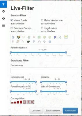 Filter Live-Karte