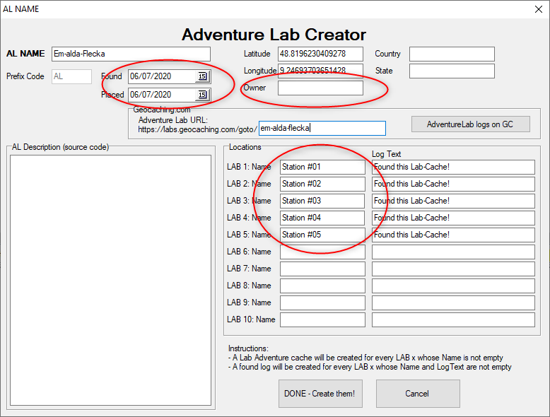GSAK-Makro Adventure Lab Creator GSAK-Makro Adventure Lab Creator